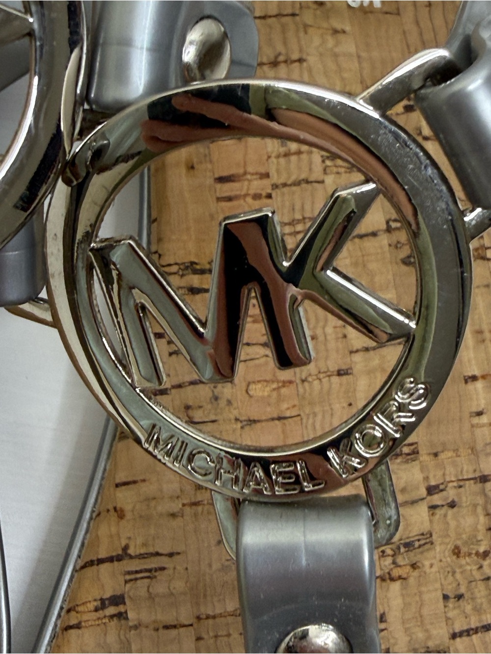 Michael Kors Silver Logo Accent Women’s Sandals